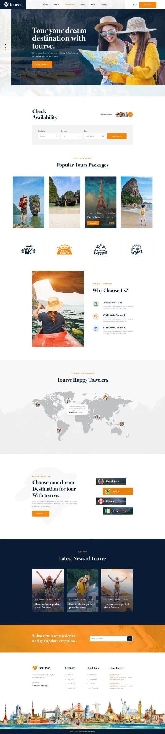 Tourve - Travel Agency Bootstrap 5 Template