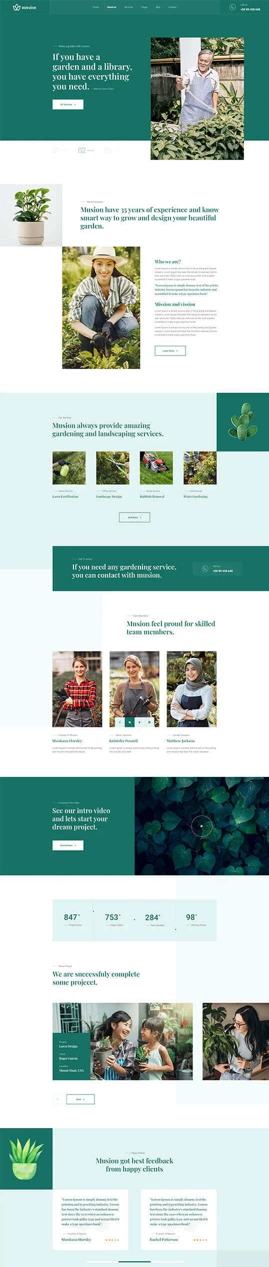 Musion – Gardening HTML Template